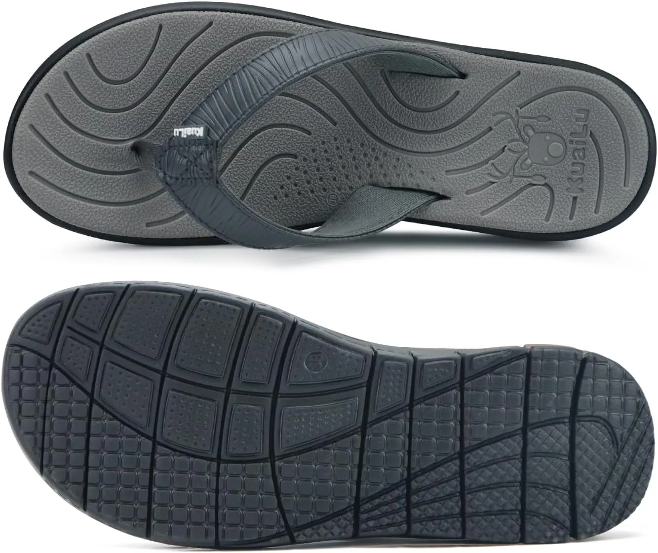 KuaiLu Comfortable Flip Flops for Women with Arch Support Summer Beach Walking Thong Sandals Slip On Indoor Outdoor