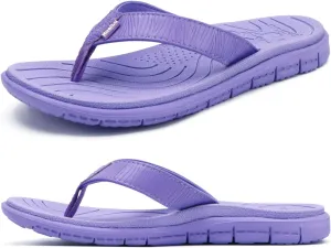 KuaiLu Comfortable Flip Flops for Women with Arch Support Summer Beach Walking Thong Sandals Slip On Indoor Outdoor