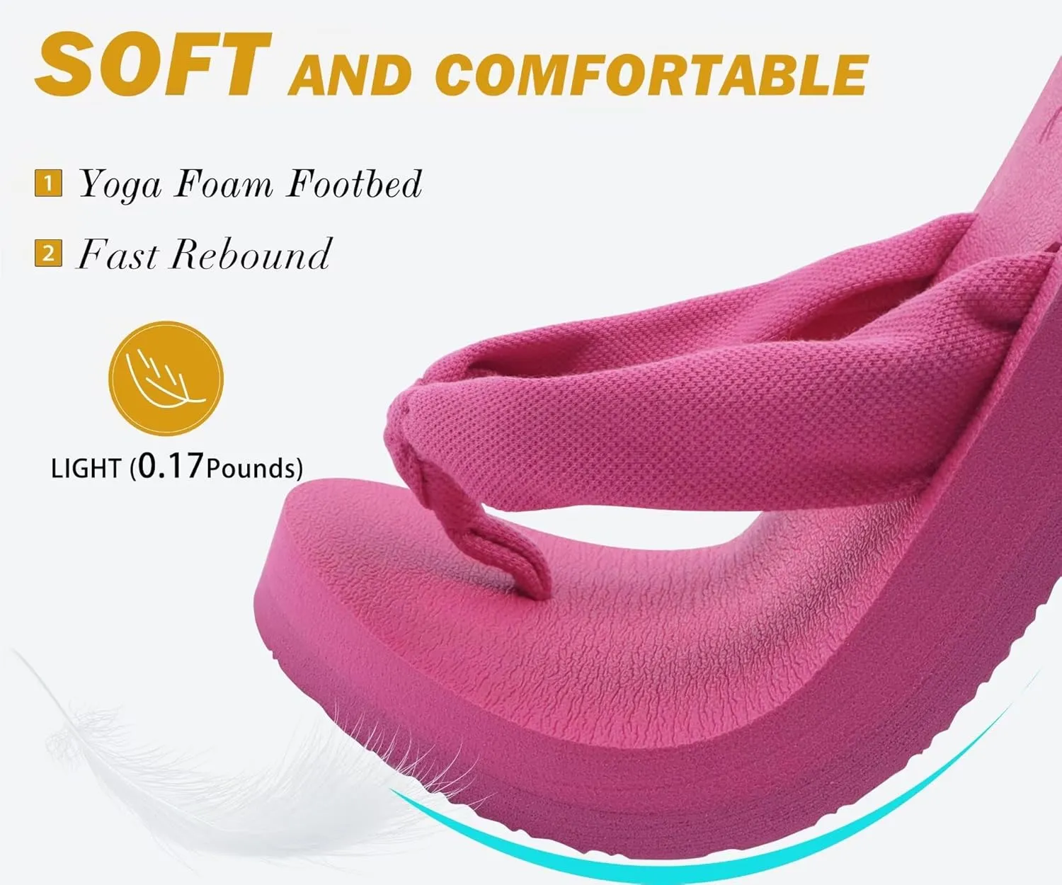 KuaiLu Flip Flops for Women with Arch Support Yoga Mat Comfortable Summer Beach Walking Thong Cushion Sandals Slip On Indoor Outdoor