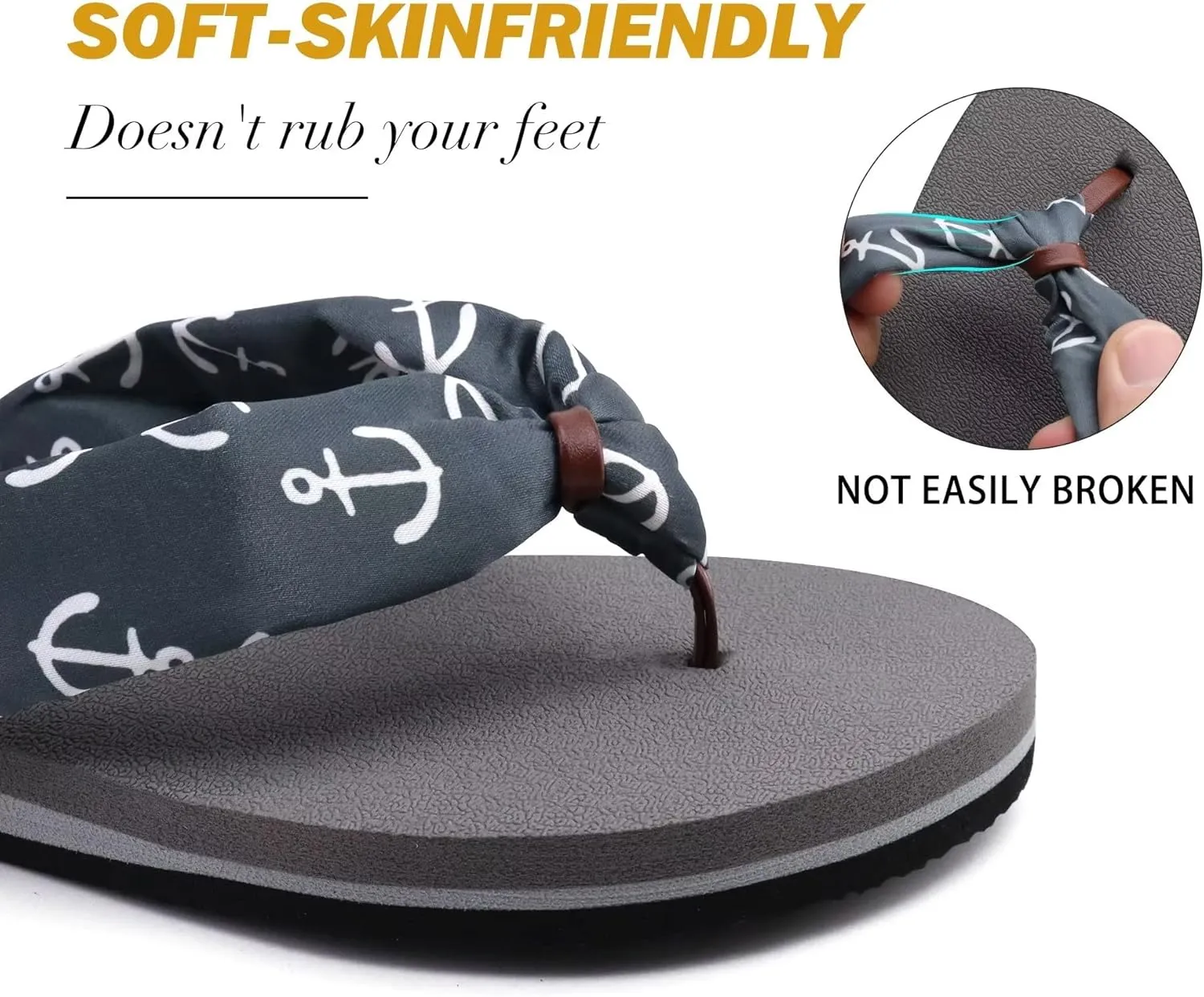 KuaiLu Flip Flops Women Yoga Foam Ladies Comfort Arch Support Summer Beach Casual Thong Sandals
