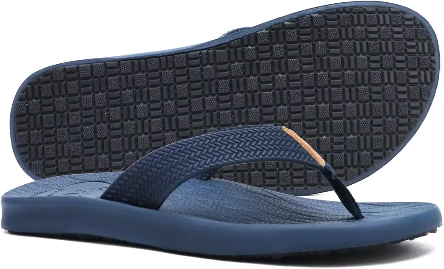 KuaiLu Mens Flip Flops Arch Support Comfortable Summer Beach Thong Sandals Yoga Foam Cushion Slip on Slippers
