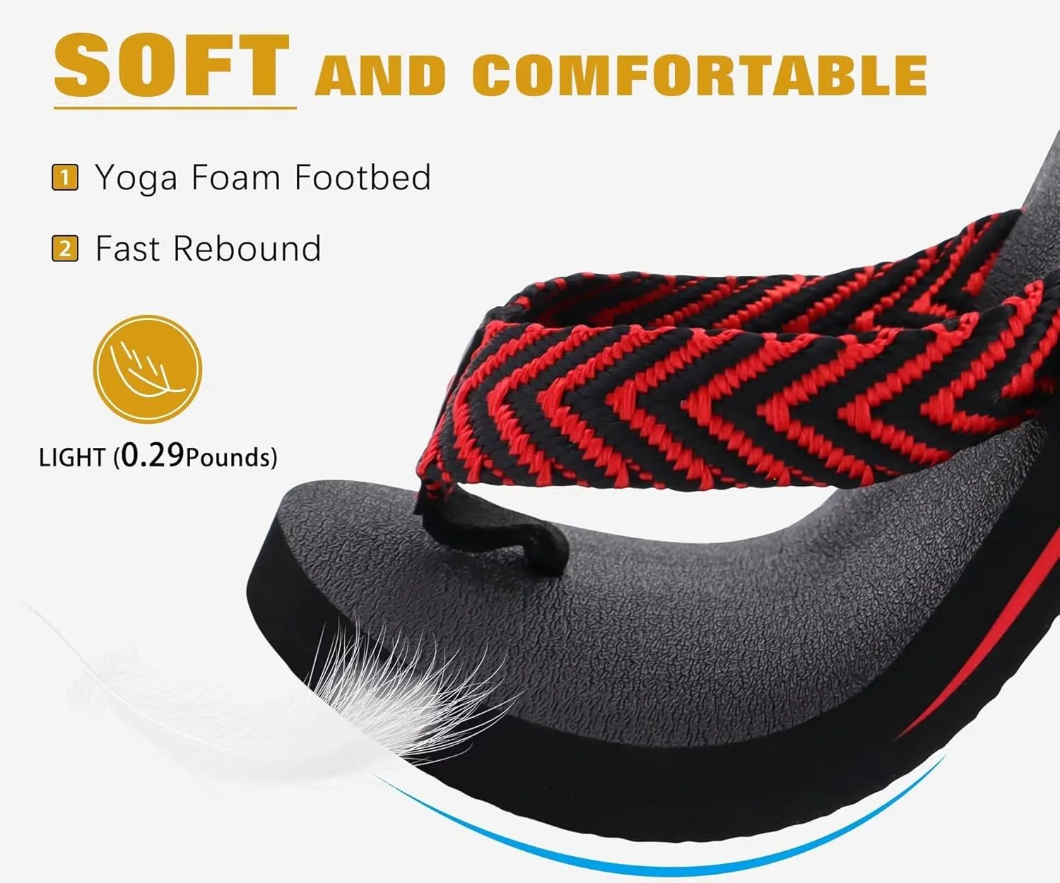 KuaiLu Men's Leather Flip Flops Arch Support Summer Beach Pool Water Thong Sandals Waterproof Rubber Walking Shoes