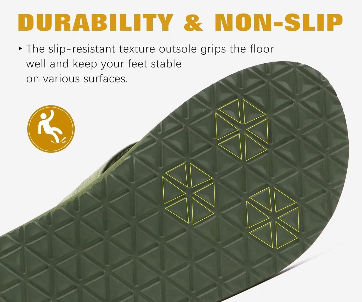 KuaiLu Men's Yoga Mat Leather Flip Flops with Arch Support Comfortable Cushion Walking Thong Sandals Slip On Indoor Outdoor