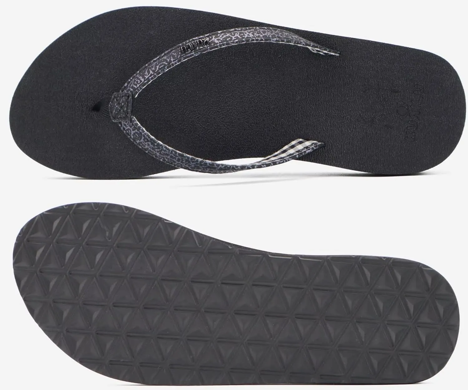 KuaiLu Womens Arch Support Flip Flops Comfortable Yoga Mat Slip on Summer Beach Walking Thong Cushion Sandals
