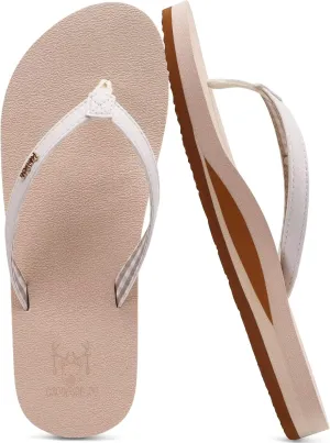 KuaiLu Womens Arch Support Flip Flops Comfortable Yoga Mat Slip on Summer Beach Walking Thong Cushion Sandals