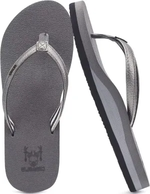 KuaiLu Womens Arch Support Flip Flops Comfortable Yoga Mat Slip on Summer Beach Walking Thong Cushion Sandals