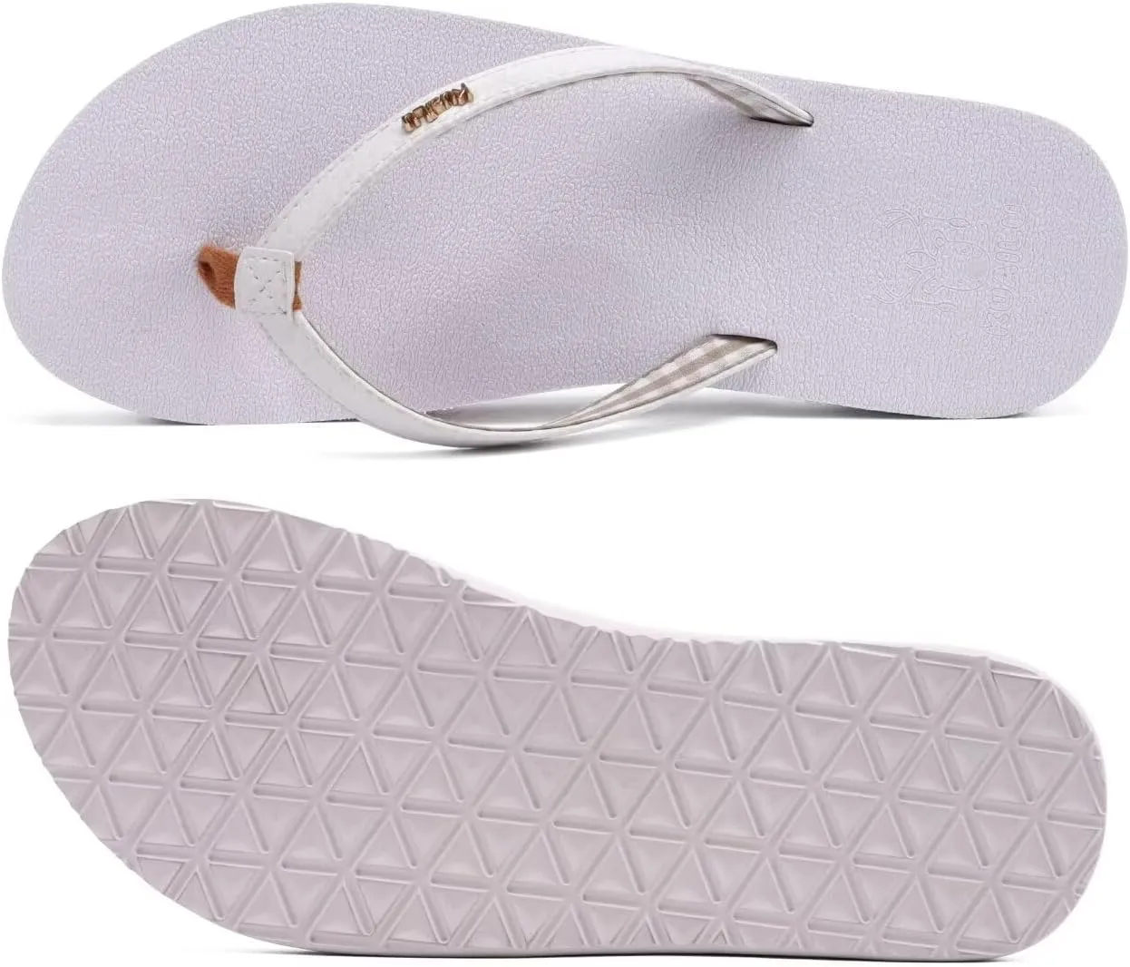 KuaiLu Womens Arch Support Flip Flops Comfortable Yoga Mat Slip on Summer Beach Walking Thong Cushion Sandals
