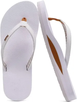 KuaiLu Womens Arch Support Flip Flops Comfortable Yoga Mat Slip on Summer Beach Walking Thong Cushion Sandals