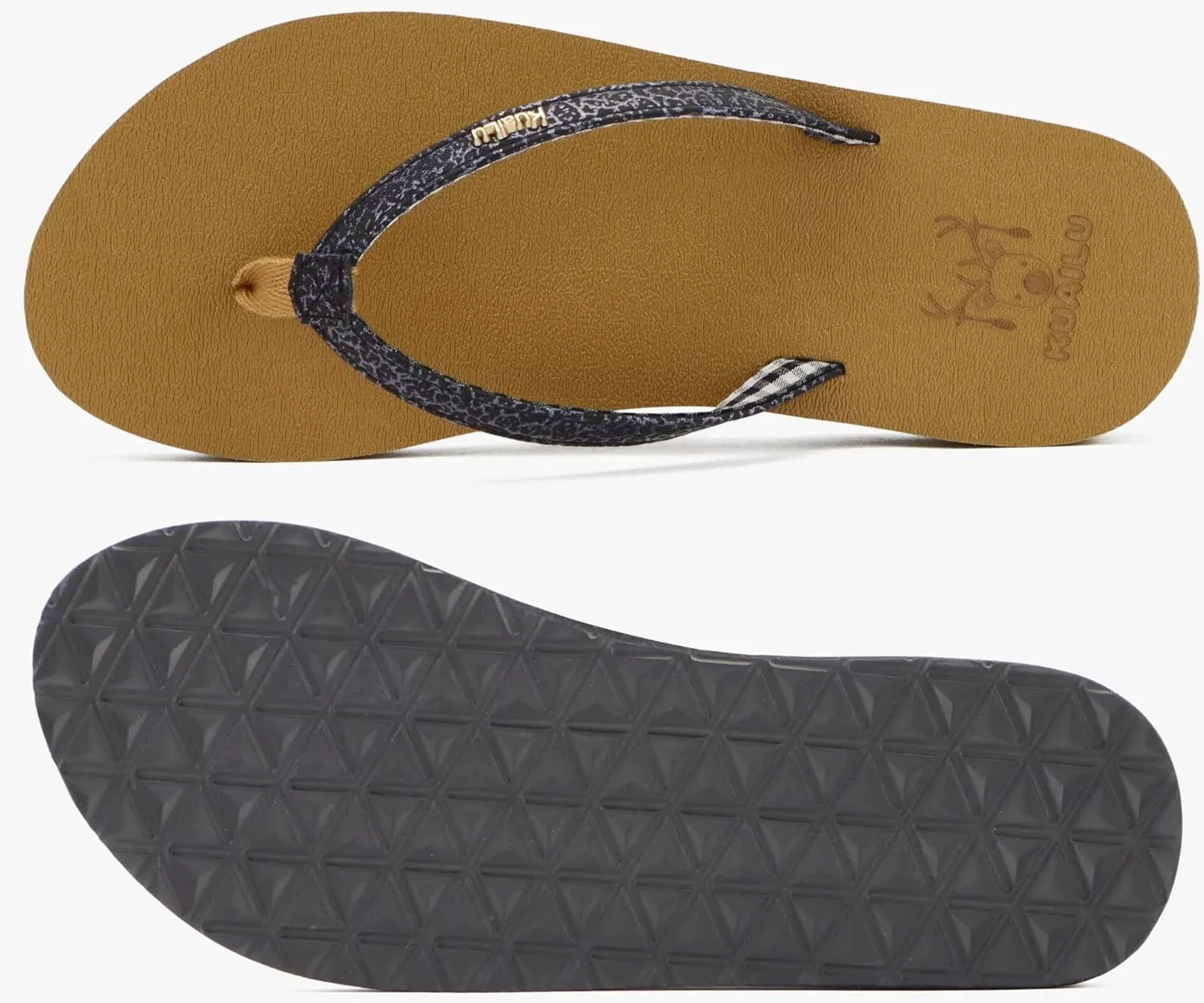 KuaiLu Womens Arch Support Flip Flops Comfortable Yoga Mat Slip on Summer Beach Walking Thong Cushion Sandals