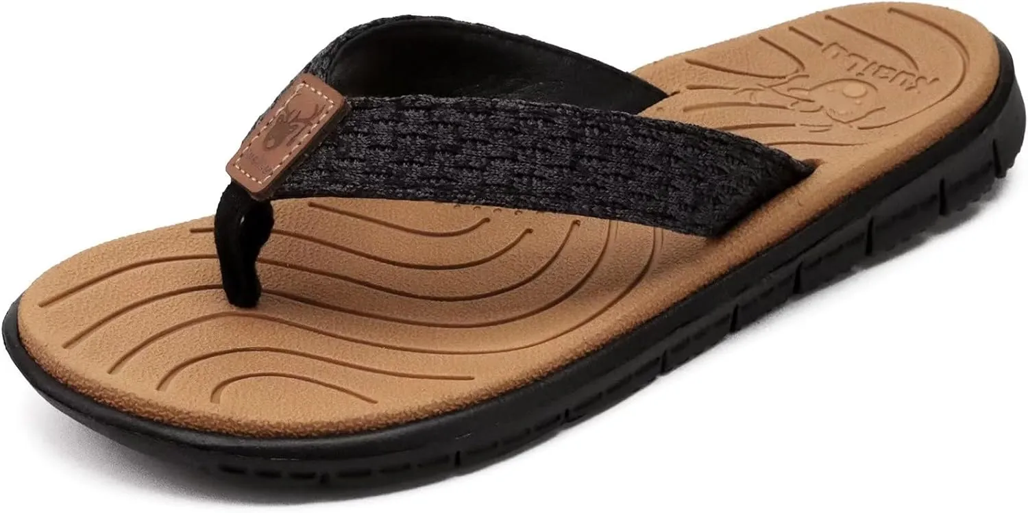 KuaiLu Womens Casual Flip Flops Yoga Mat Comfortable Cushion Arch Support Walking Thong Sandals Lightweight Non-Slip Summer Beach Slippers
