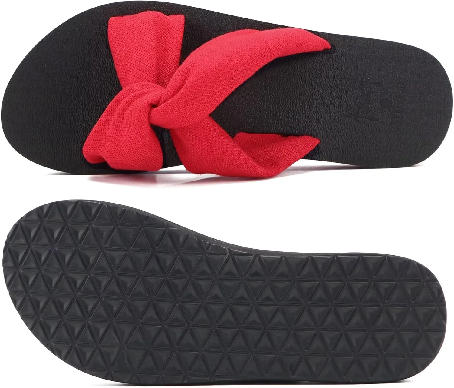 KuaiLu Womens Dressy Sandals with Arch Support Yoga Mat Comfortable Cushion Walking Criss Cross Slides Summer Beach Slip On Indoor Outdoor Slippers