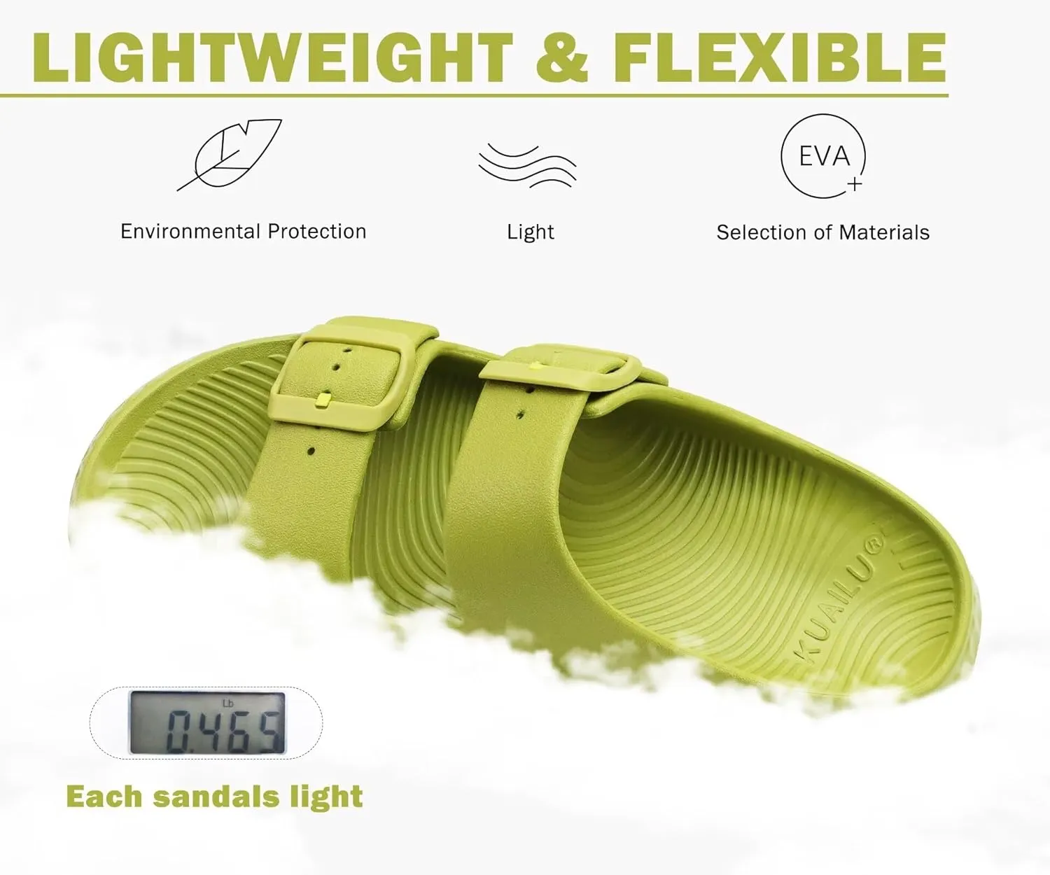 KuaiLu Womens Recovery Sandals With Comfortable Plantar Fasciitis Arch Support, Orthotic Adjustable Thick Cushion Sport Slides Reduces Stress on Feet, Joints & Back Post-Exercise