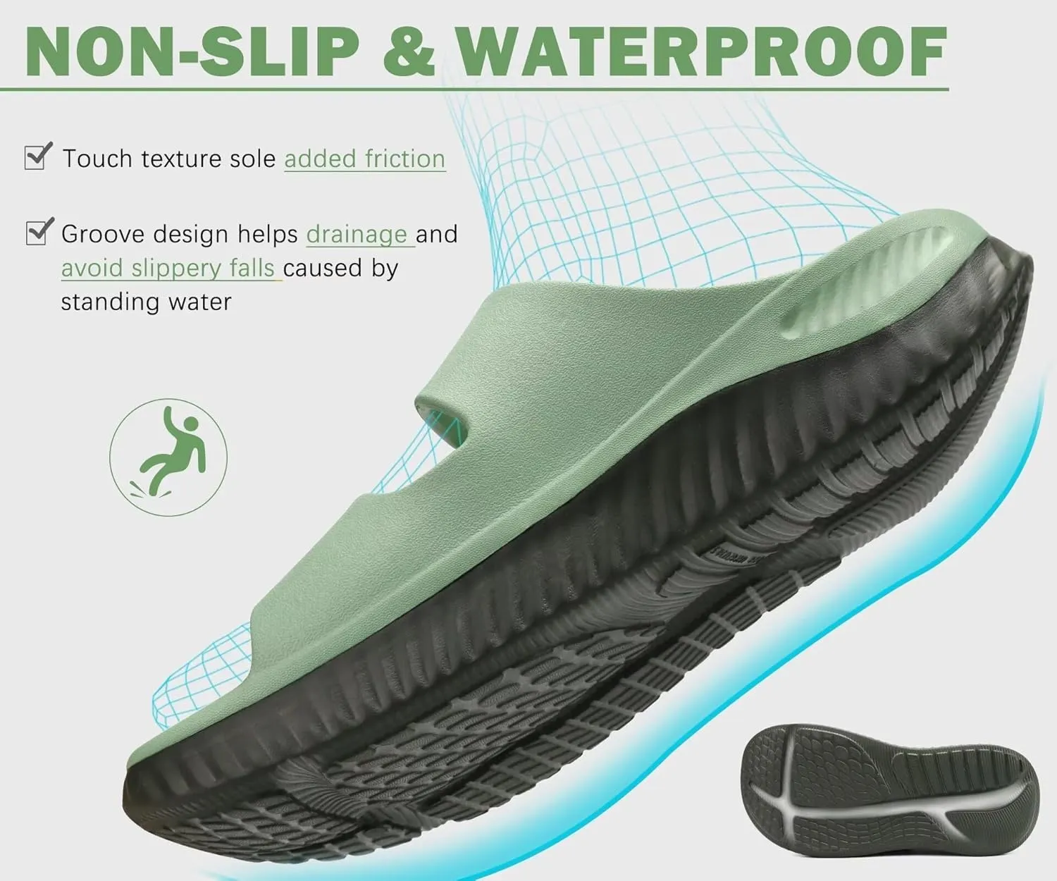 KuaiLu Womens Recovery Sandals With Comfortable Plantar Fasciitis Arch Support, Orthotic Adjustable Thick Cushion Sport Slides Reduces Stress on Feet, Joints & Back Post-Exercise