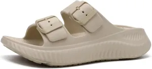 KuaiLu Womens Recovery Sandals With Comfortable Plantar Fasciitis Arch Support, Orthotic Adjustable Thick Cushion Sport Slides Reduces Stress on Feet, Joints & Back Post-Exercise