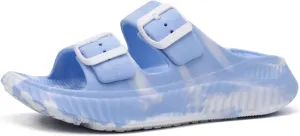 KuaiLu Womens Recovery Sandals With Comfortable Plantar Fasciitis Arch Support, Orthotic Adjustable Thick Cushion Sport Slides Reduces Stress on Feet, Joints & Back Post-Exercise