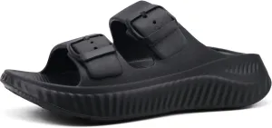 KuaiLu Womens Recovery Sandals With Comfortable Plantar Fasciitis Arch Support, Orthotic Adjustable Thick Cushion Sport Slides Reduces Stress on Feet, Joints & Back Post-Exercise