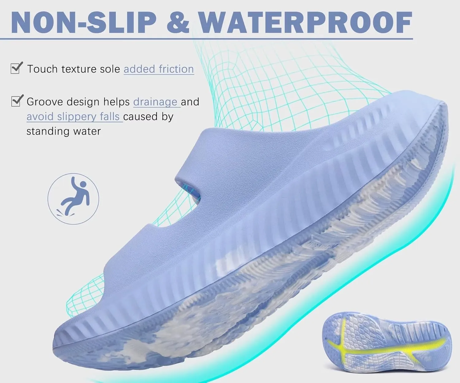 KuaiLu Womens Recovery Sandals With Comfortable Plantar Fasciitis Arch Support, Orthotic Adjustable Thick Cushion Sport Slides Reduces Stress on Feet, Joints & Back Post-Exercise