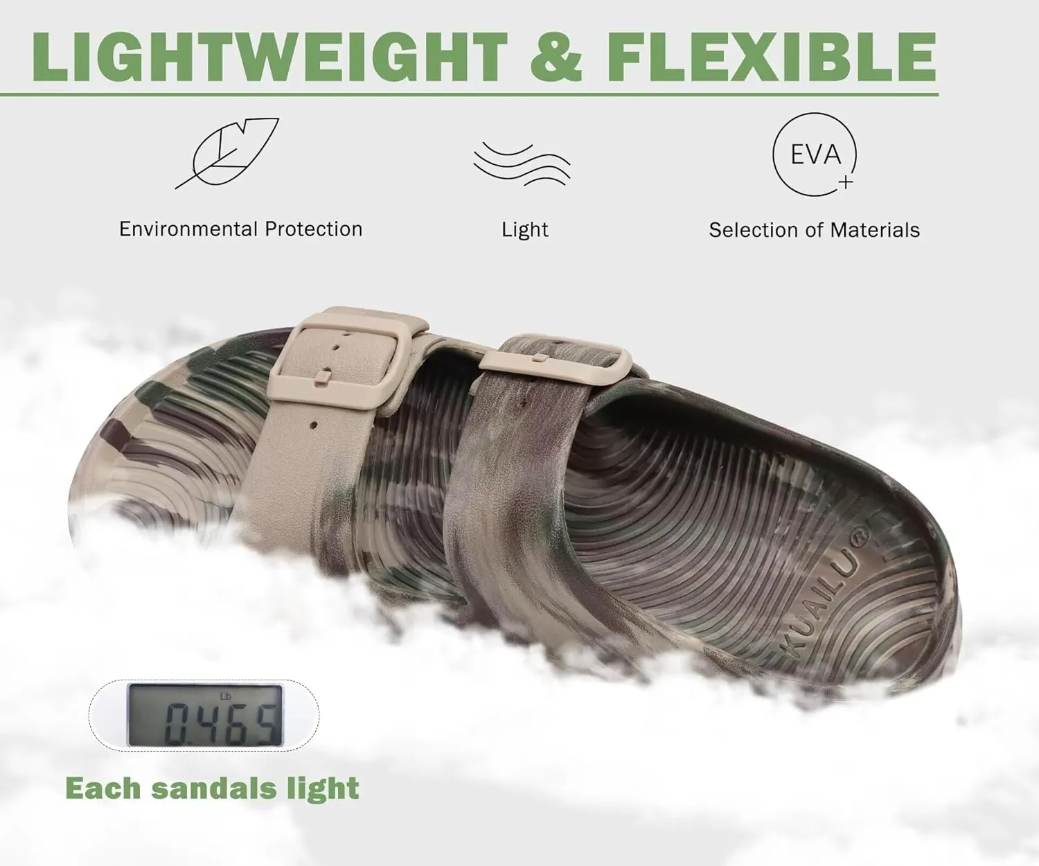 KuaiLu Womens Recovery Sandals With Comfortable Plantar Fasciitis Arch Support, Orthotic Adjustable Thick Cushion Sport Slides Reduces Stress on Feet, Joints & Back Post-Exercise