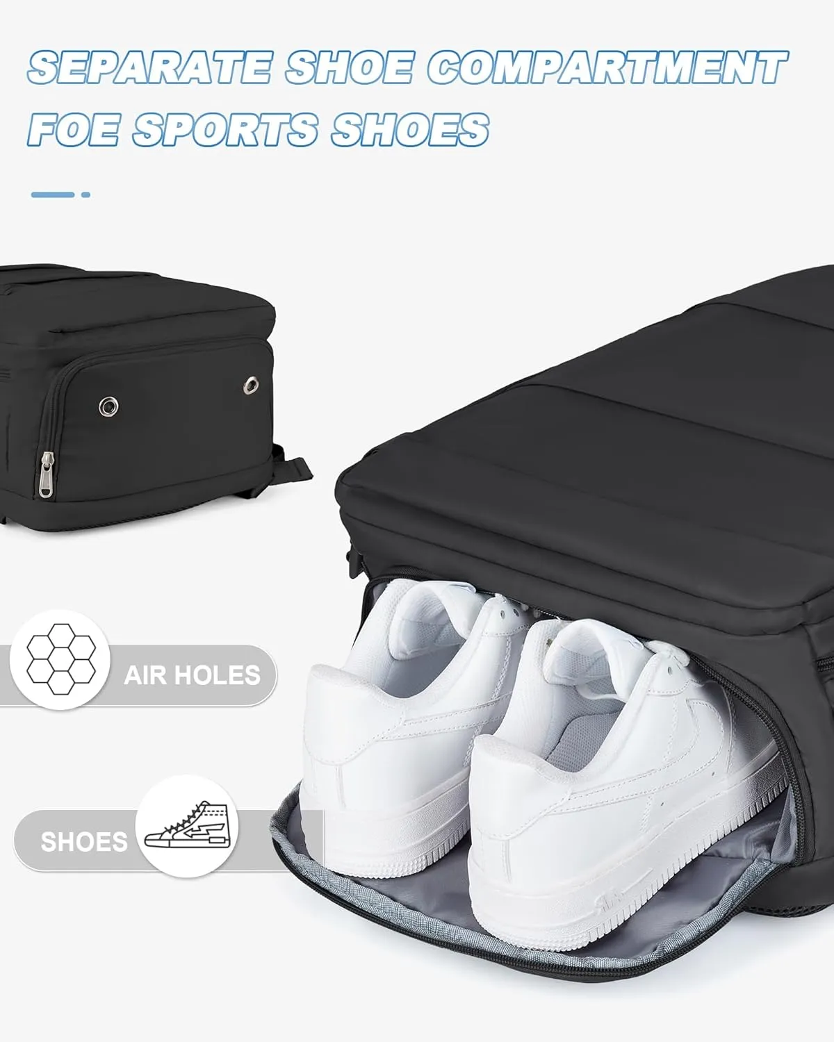 Large Travel Backpack For Women Men Airline Approved Personal Item Bag For Airlines Carry On Backpack Flight Approved Waterproof Backpack For Traveling On Airplane College Laptop Backpack Black