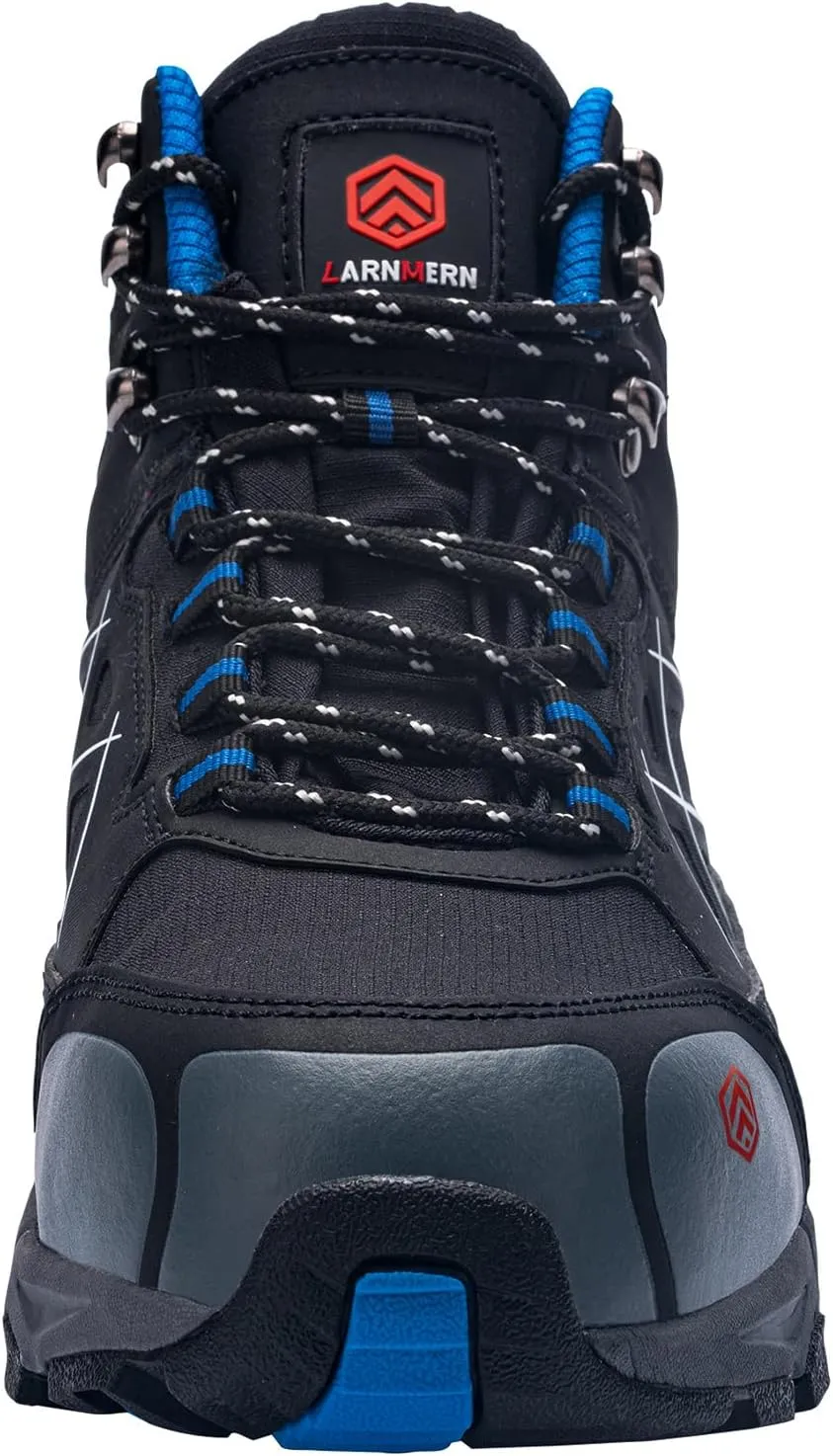 LARNMERN Steel Toe Boots Men, Non Slip Work Puncture Proof Safety Boot, Industrial Construction Comfortable Outdoor Hiking Military Tactical Shoes