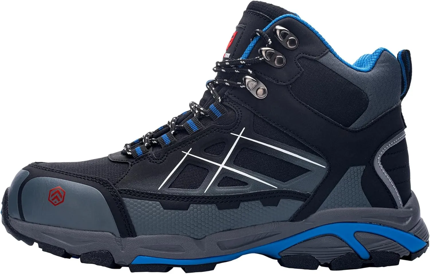 LARNMERN Steel Toe Boots Men, Non Slip Work Puncture Proof Safety Boot, Industrial Construction Comfortable Outdoor Hiking Military Tactical Shoes