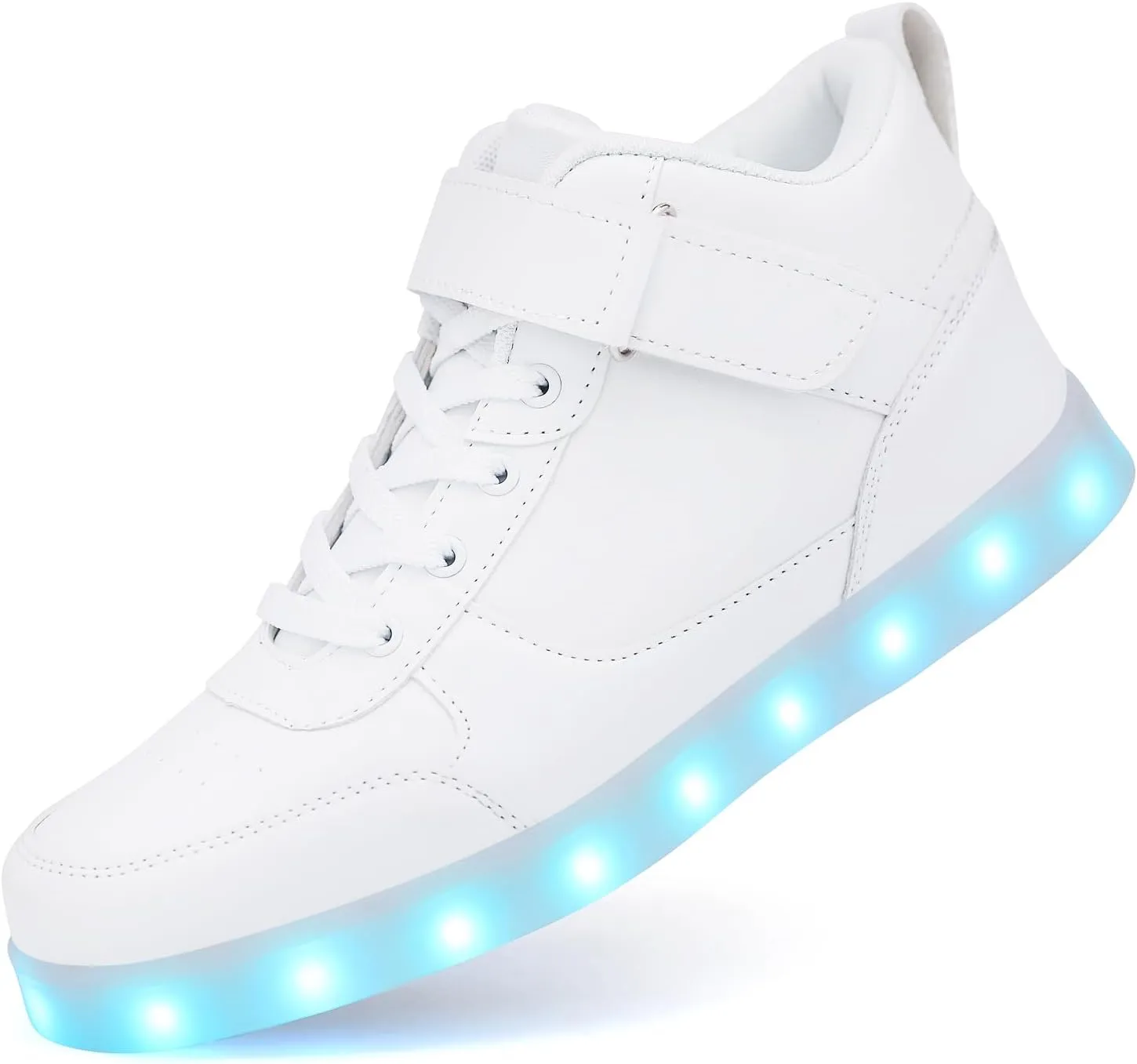 LED Unisex Light Up Shoes High Top Luminous Flashing USB Charging Lace Up Couples Sneakers for Women Men