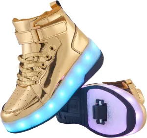 Light Up Shoes LED Roller Skate Shoes Wheels Boys Girls Sneakers Outdoor Slip On Kids Sneakers for Children Kids Gift