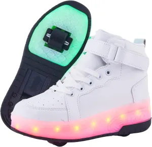 Light Up Shoes LED Roller Skate Shoes Wheels Boys Girls Sneakers Outdoor Slip On Kids Sneakers for Children Kids Gift