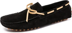 Loafers for Men Round Toe PU Leather Moccasins Boat Shoes Resistant Comfortable Lightweight Party Slip On