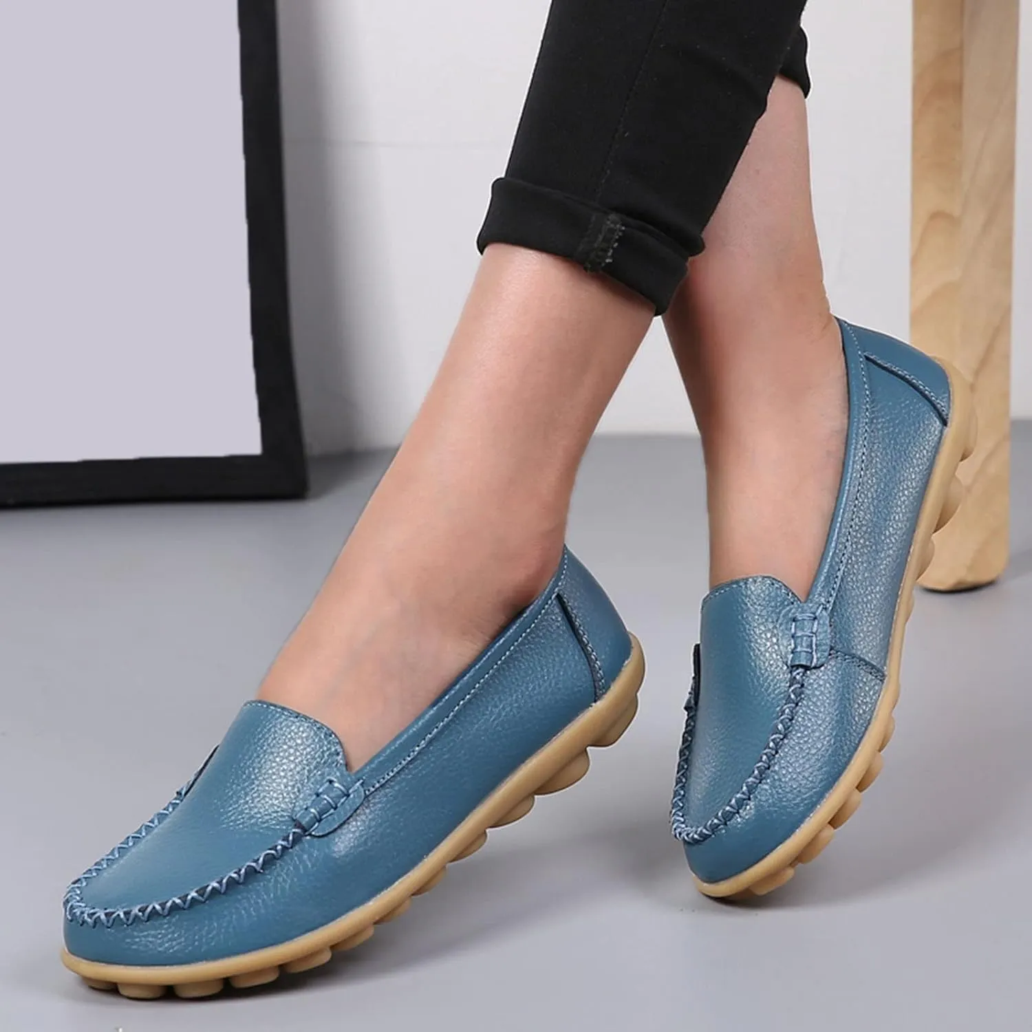 Loafers for Women Comfort Flat Shoes Lightweight Moccasins Shoes Slip On Penny Loafers Casual Work Shoes