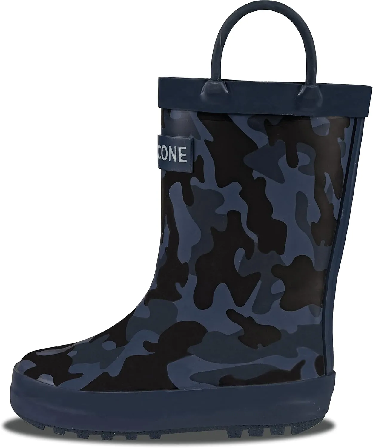 Lone Cone Kids Rain Boots for Girls & Boys – Waterproof Natural Rubber Toddler Rain Boots with Non-Slip Outsole & Easy Pull Handles – Solid, Pattern & Glitter Designs
