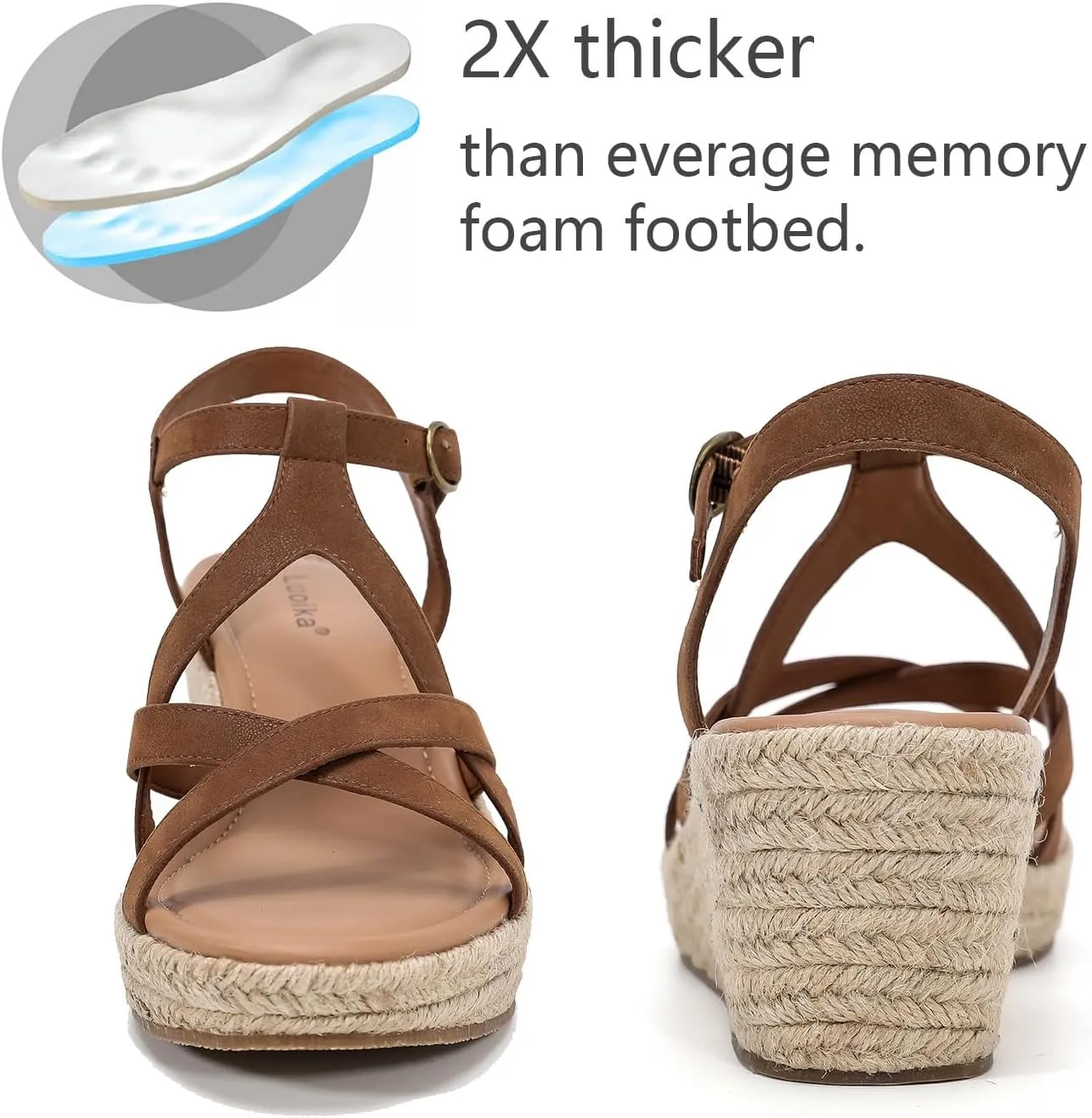 Luoika Women's Wide Width Flat Slides Sandals, Strapy Slide Sandal Slip on Dressy Summer Shoes for Women.