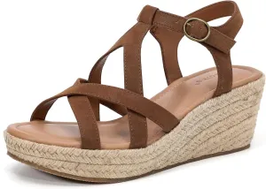 Luoika Women's Wide Width Flat Slides Sandals, Strapy Slide Sandal Slip on Dressy Summer Shoes for Women.