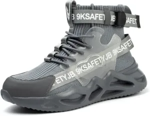 Luolocsn Work Boots Safety Steel Toe Shoes for Men and Women Slip Resistant Lightweight Breathable Industrial & Construction Sneakers