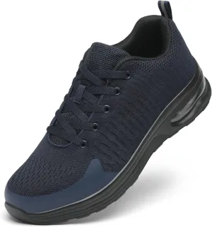 LUPWEE Steel Toe Shoes for Men Women, Slip Resistant Safety Work Shoes Puncture Proof Comfortable Indestructible Sneakers with Specialized Work Insole for Industry Construction Warehouse