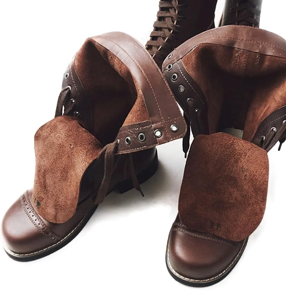 M42 Paratrooper Boots Men's Cowhide 101/82 Combat Boots Vintage Hiking Boots Replica WWII D-Day US