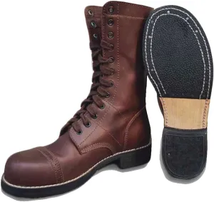 M42 Paratrooper Boots Men's Cowhide 101/82 Combat Boots Vintage Hiking Boots Replica WWII D-Day US