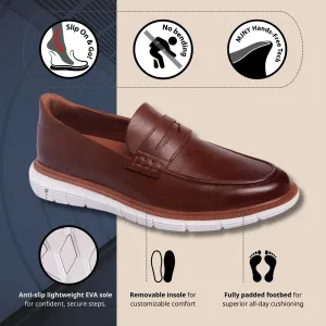 Marc Joseph New York Mens Hands Free Slip On Casual Loafers Shoes Lightweight Comfortable Penny Loafers for Men