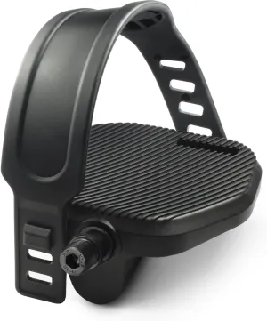 MARQUE Exercise Bike Pedals with Straps - 9/16 inch Thread Compatible with Peloton Bike, Echelon, Stationary Bike & Indoor Cycling - Ride Indoor Fitness Bikes with Regular Sneakers