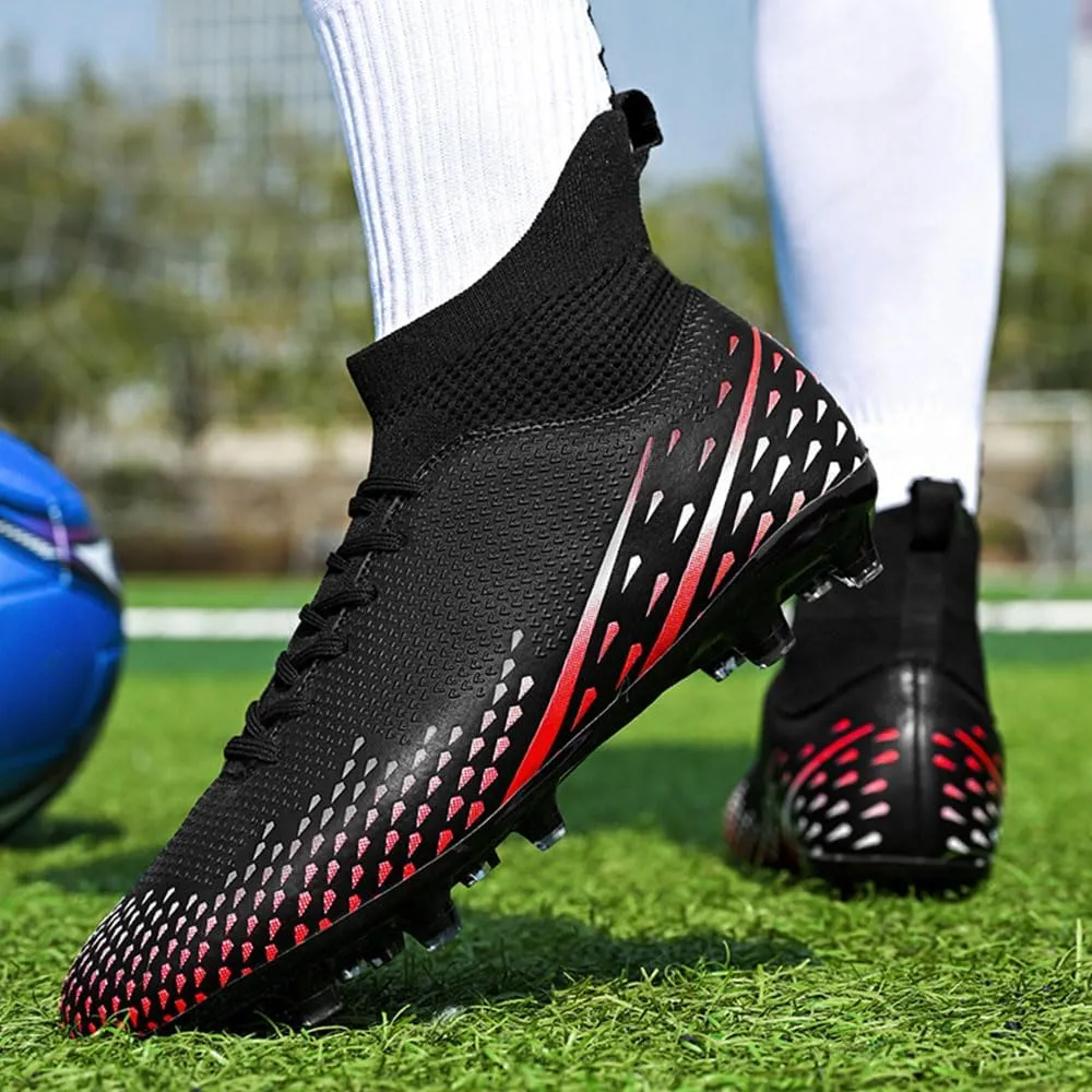 Maylrvjv Men's Soccer Cleats Football Shoes Breathable Non-Slip Outdoor/Indoor/Competition/Training Futsal Sneakers