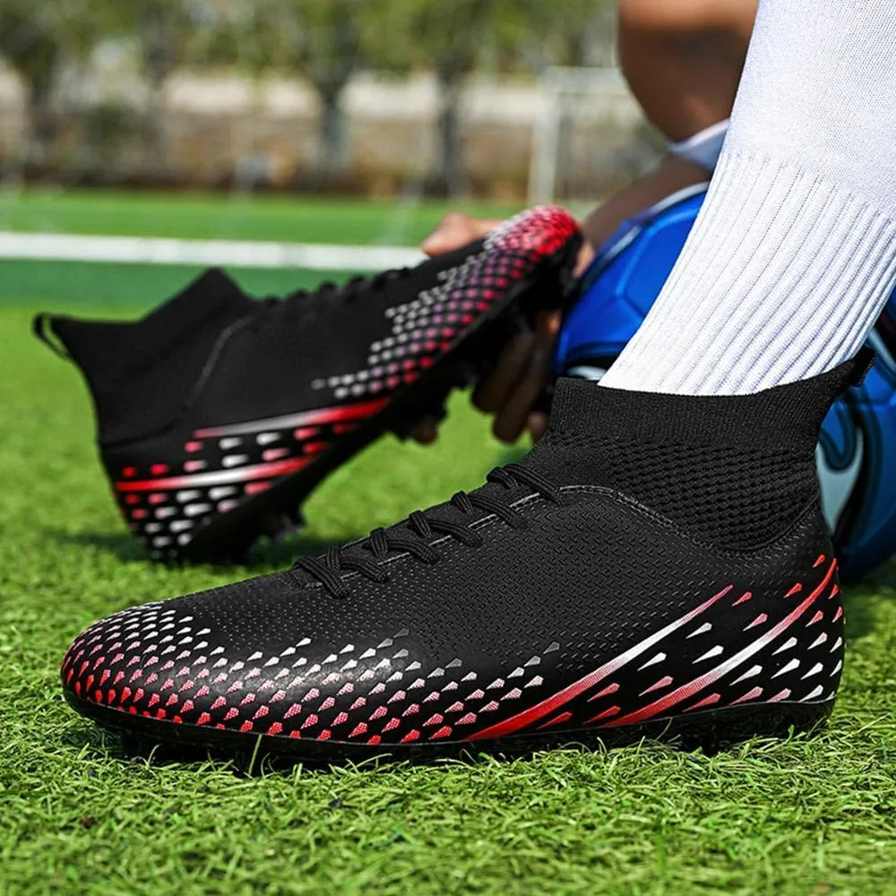 Maylrvjv Men's Soccer Cleats Football Shoes Breathable Non-Slip Outdoor/Indoor/Competition/Training Futsal Sneakers