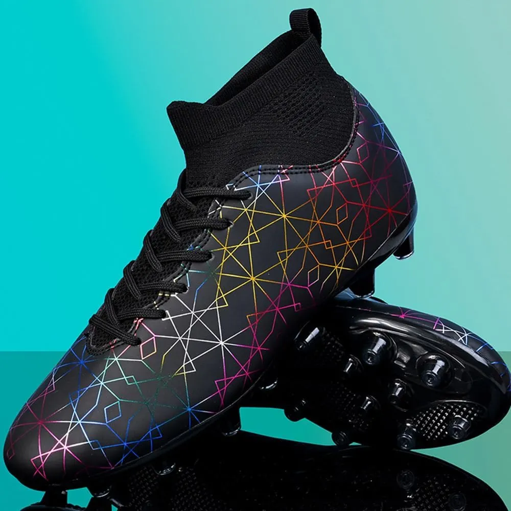 Maylrvjv Men's Soccer Cleats Football Shoes Breathable Non-Slip Outdoor/Indoor/Competition/Training Futsal Sneakers