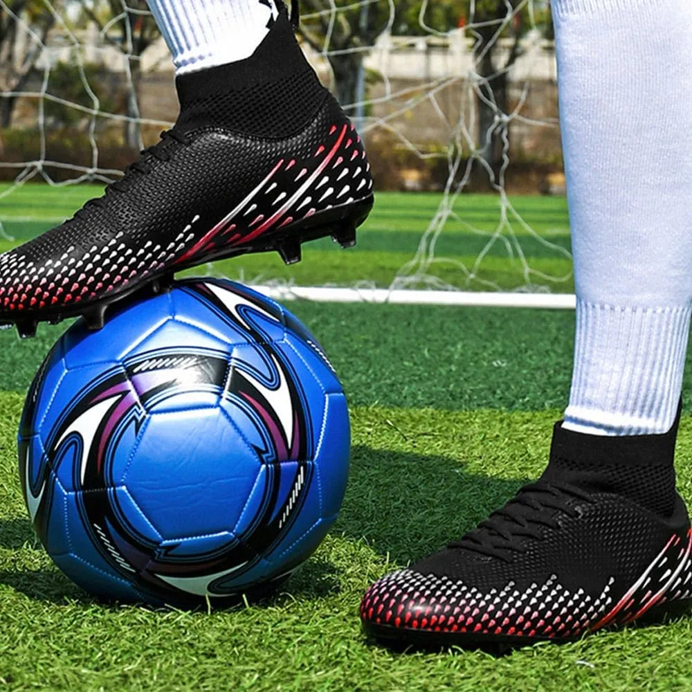 Maylrvjv Men's Soccer Cleats Football Shoes Breathable Non-Slip Outdoor/Indoor/Competition/Training Futsal Sneakers