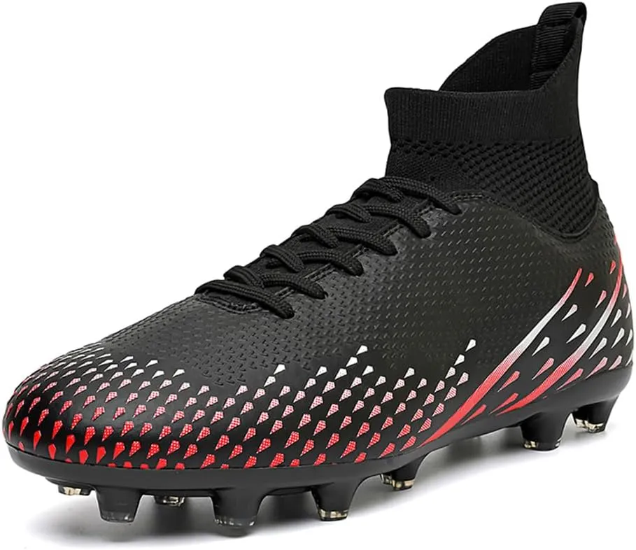 Maylrvjv Men's Soccer Cleats Football Shoes Breathable Non-Slip Outdoor/Indoor/Competition/Training Futsal Sneakers