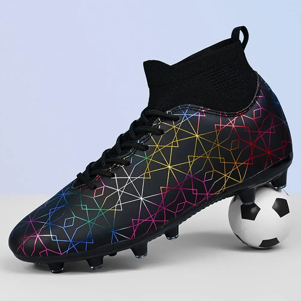 Maylrvjv Men's Soccer Cleats Football Shoes Breathable Non-Slip Outdoor/Indoor/Competition/Training Futsal Sneakers