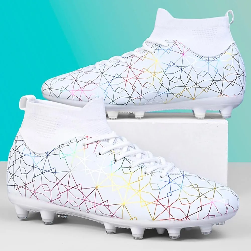 Maylrvjv Men's Soccer Cleats Football Shoes Breathable Non-Slip Outdoor/Indoor/Competition/Training Futsal Sneakers