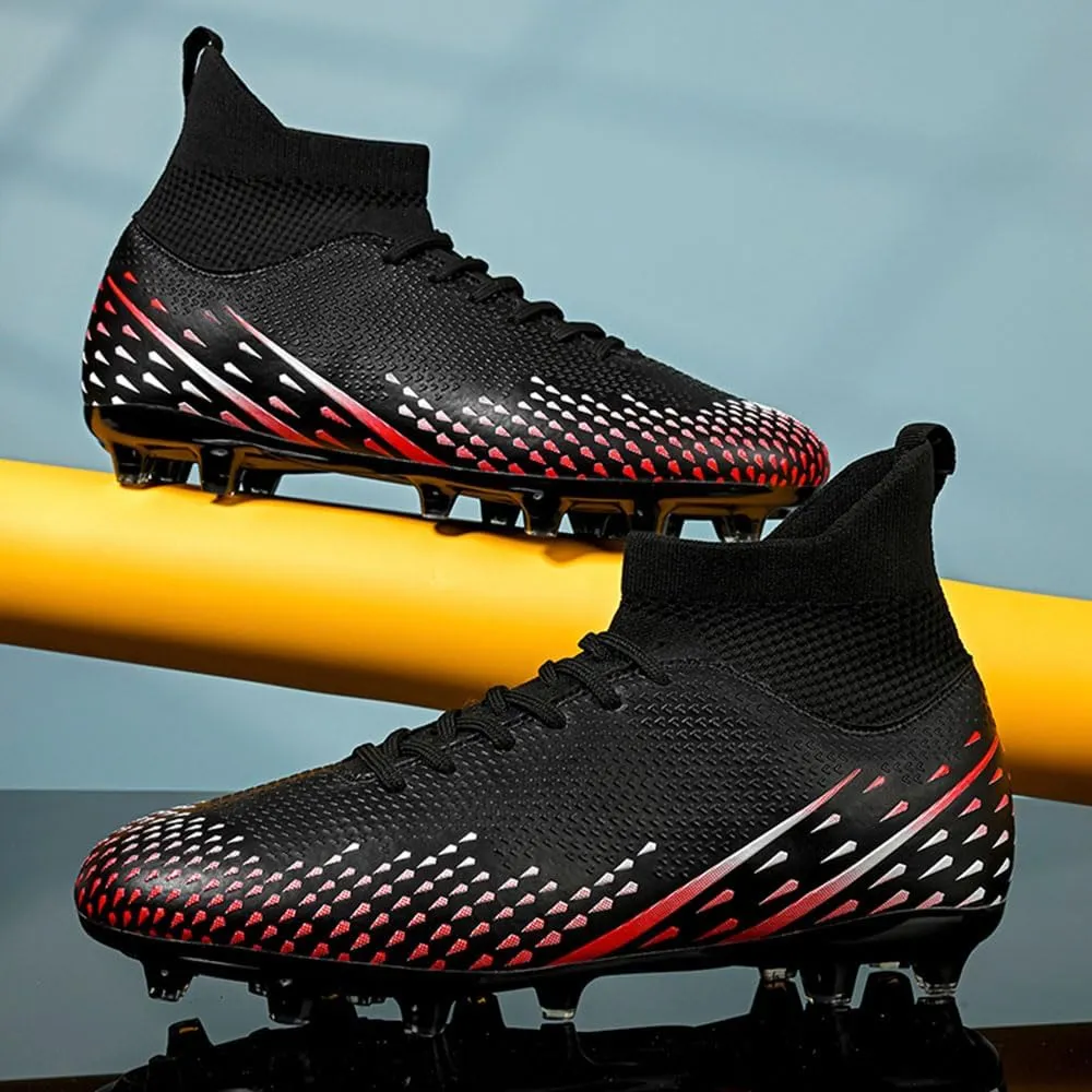 Maylrvjv Men's Soccer Cleats Football Shoes Breathable Non-Slip Outdoor/Indoor/Competition/Training Futsal Sneakers