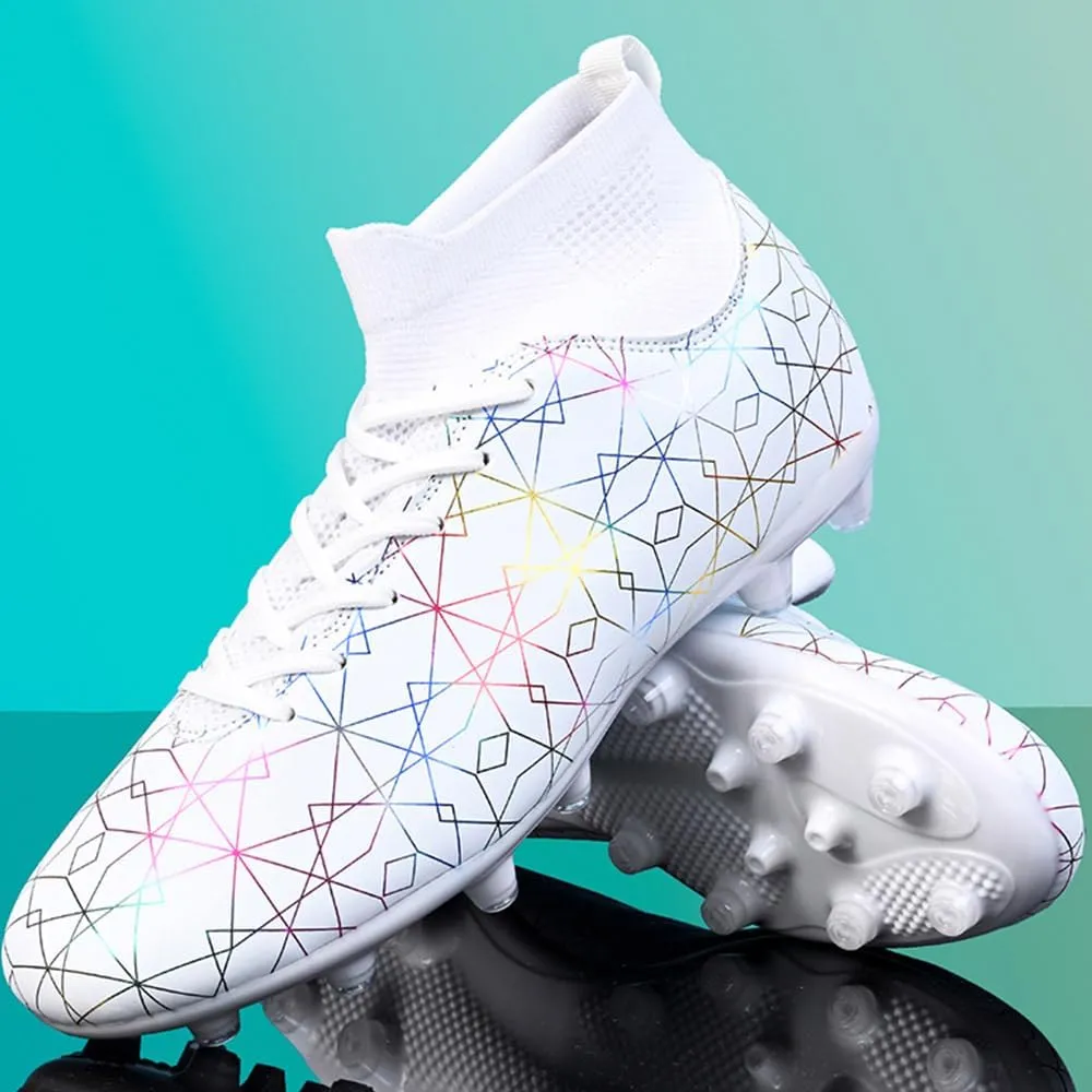 Maylrvjv Men's Soccer Cleats Football Shoes Breathable Non-Slip Outdoor/Indoor/Competition/Training Futsal Sneakers