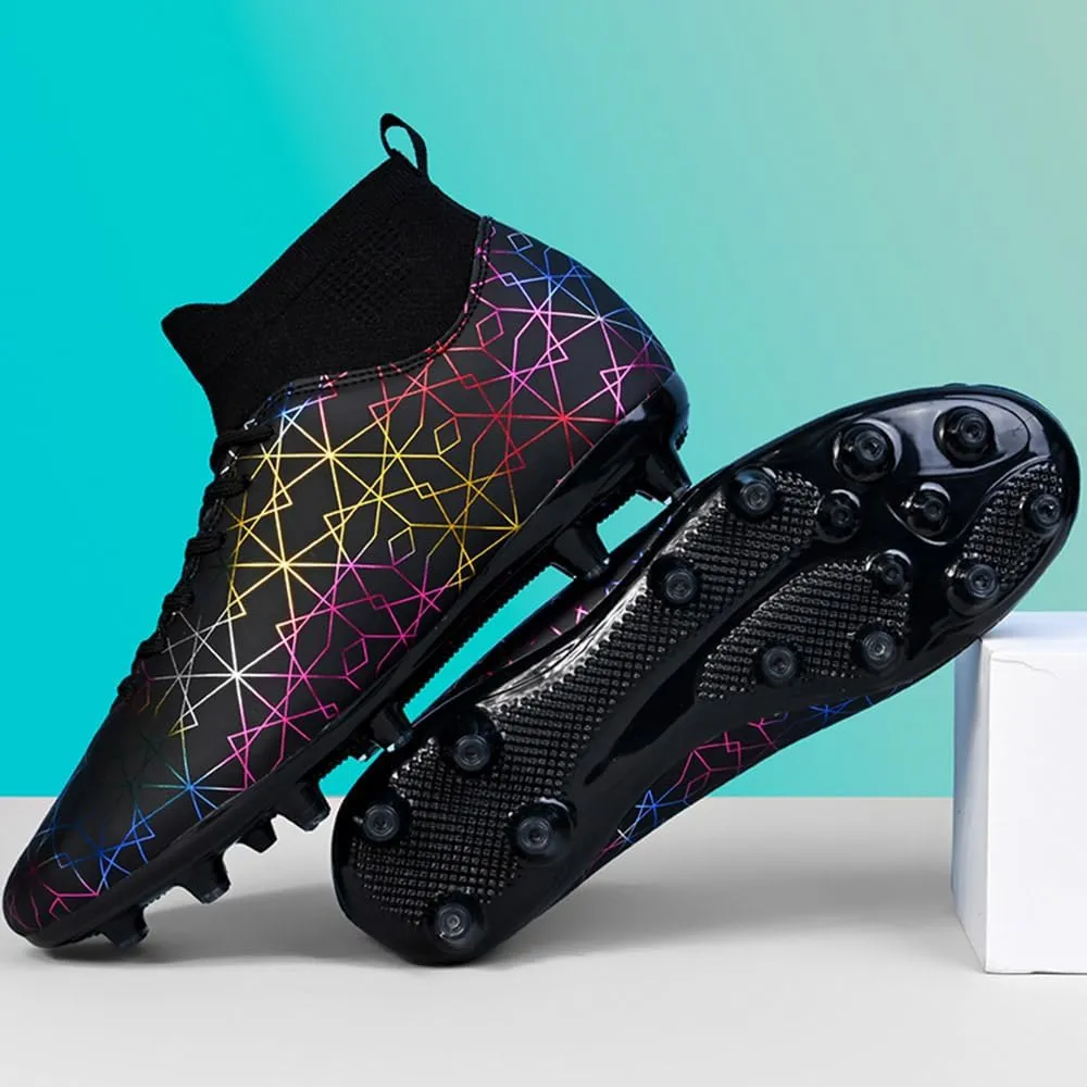 Maylrvjv Men's Soccer Cleats Football Shoes Breathable Non-Slip Outdoor/Indoor/Competition/Training Futsal Sneakers