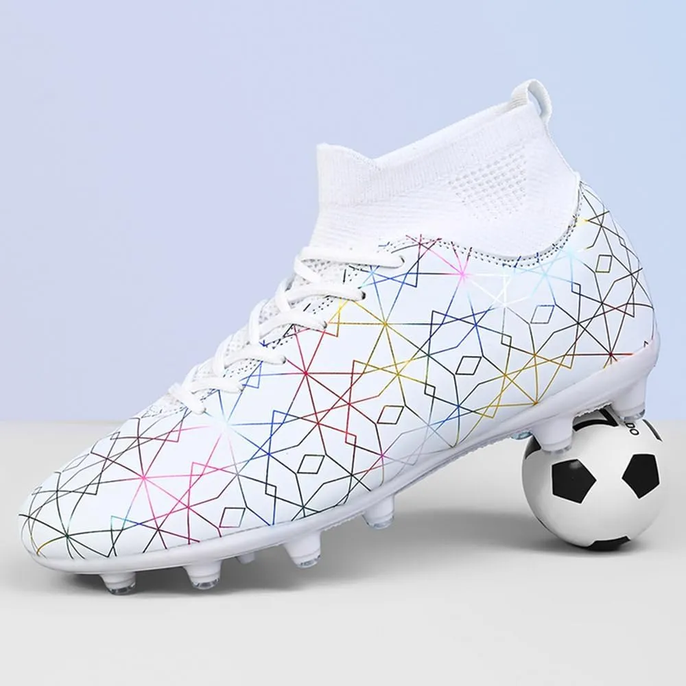 Maylrvjv Men's Soccer Cleats Football Shoes Breathable Non-Slip Outdoor/Indoor/Competition/Training Futsal Sneakers